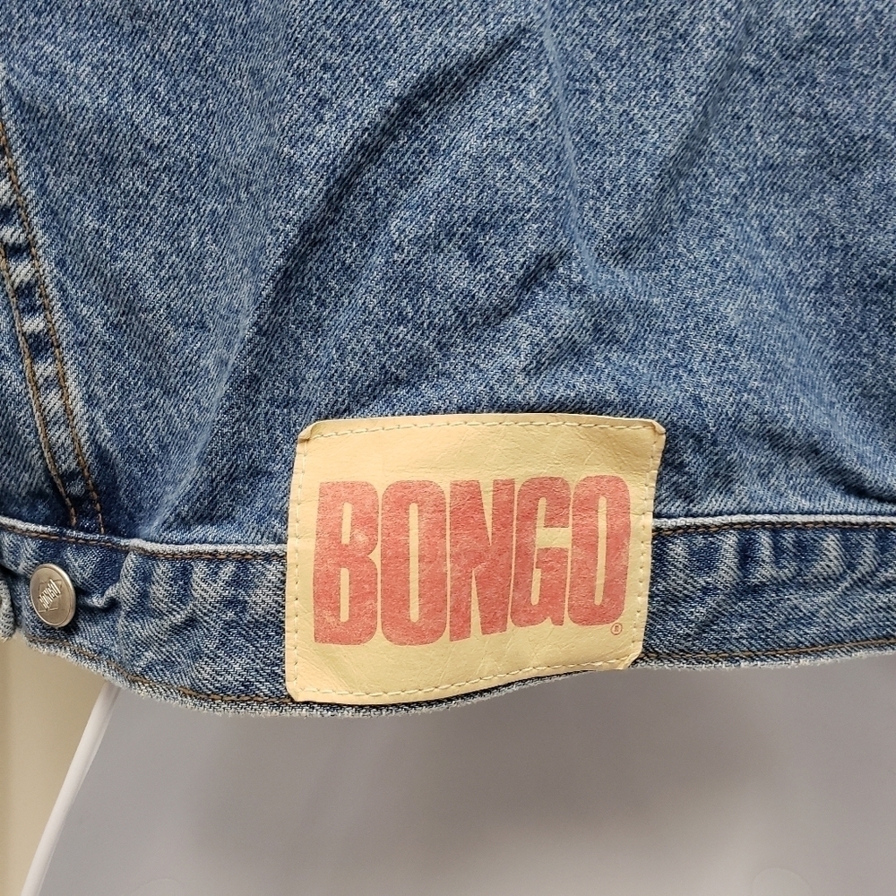 Bongo Womens Cropped Denim Jacket Vintage USA  Size Small - Picture 4 of 7